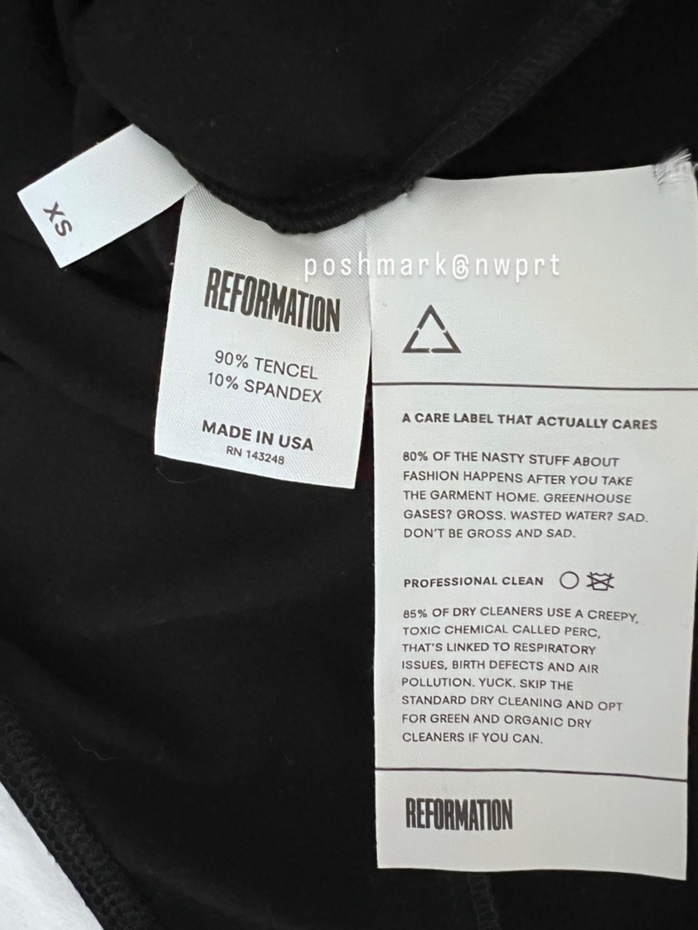 REFORMATION Pixie Mesh Bodysuit Sheer Yoke Black Top XS - Picture 7 of 10